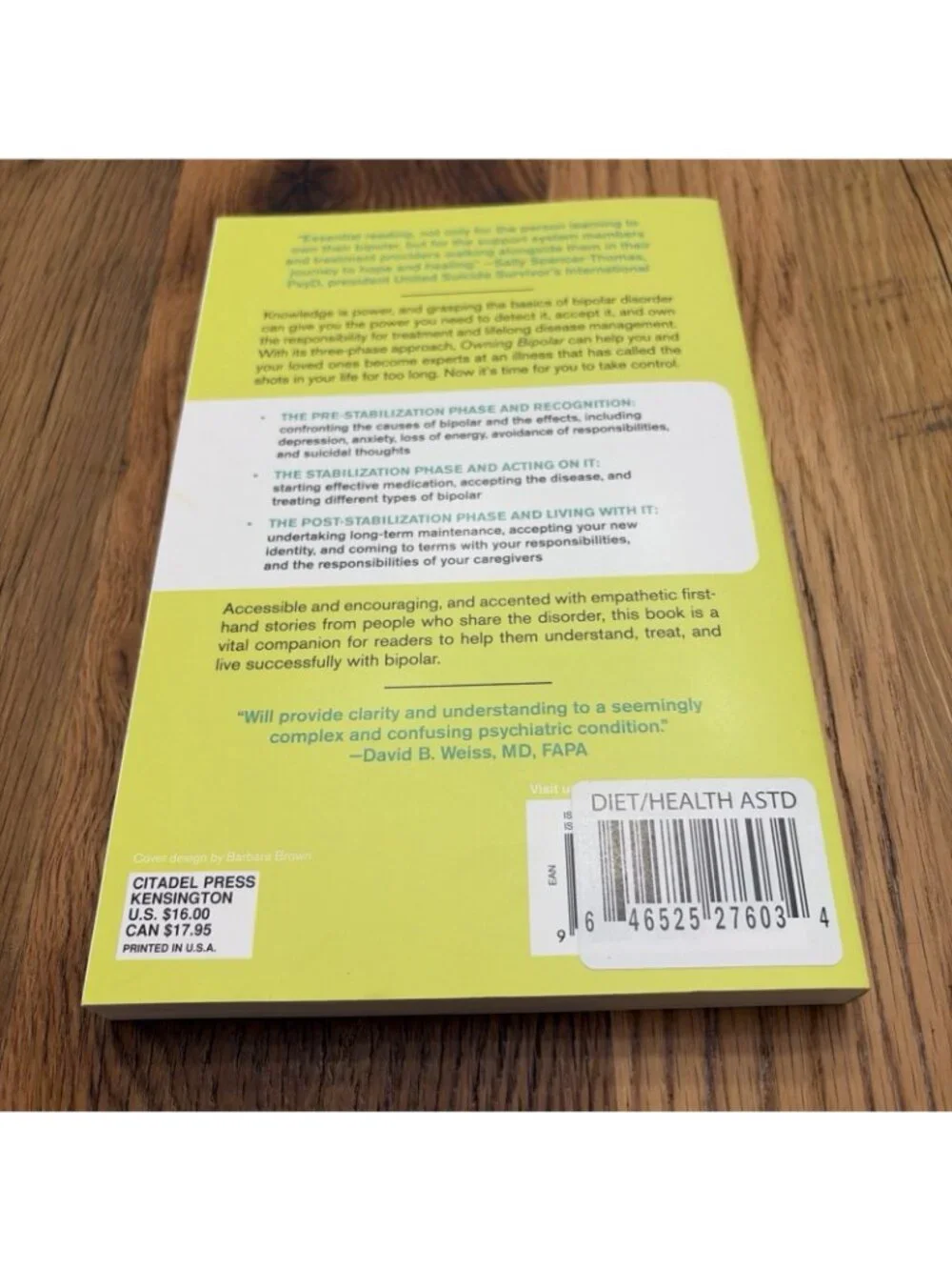 Owning Bipolar : How Patients and Families Can Take Control New Soft Cover